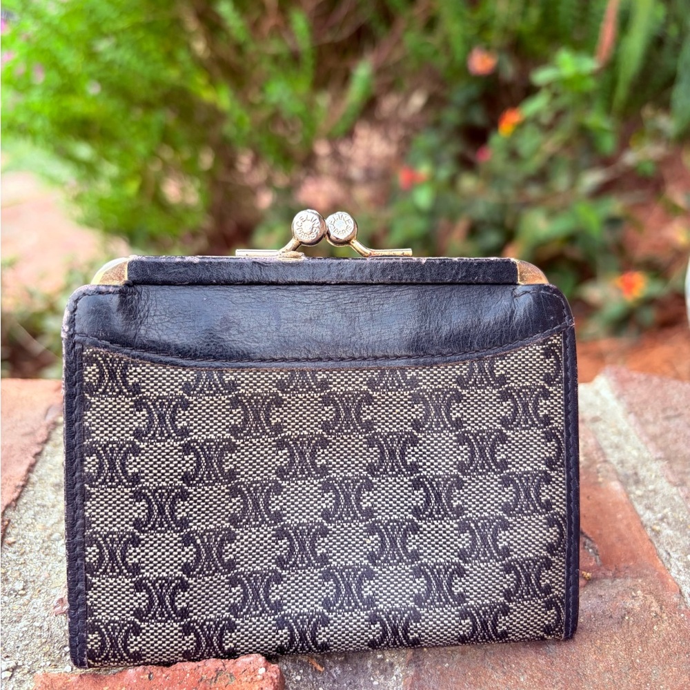 Authentic Celine Paris Vintage Coin Purse Card Wallet Italy
